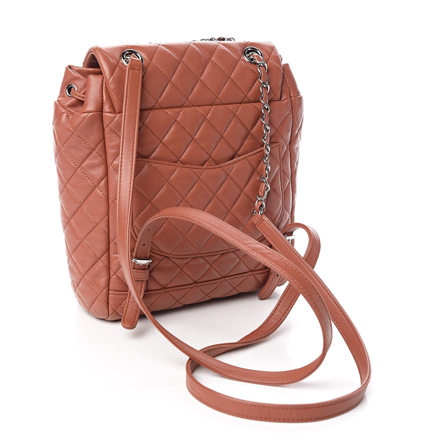 Lambskin Quilted Small Urban Spirit Backpack Brown