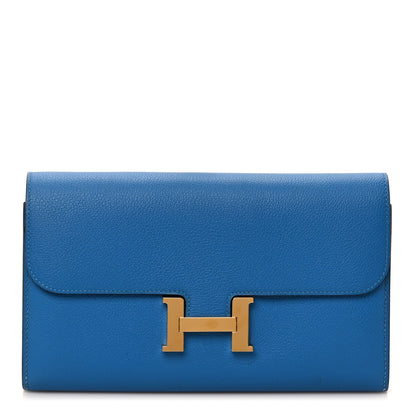 Hermes Evercolor Constance Long Wallet Bleu Zellige 1 of 7