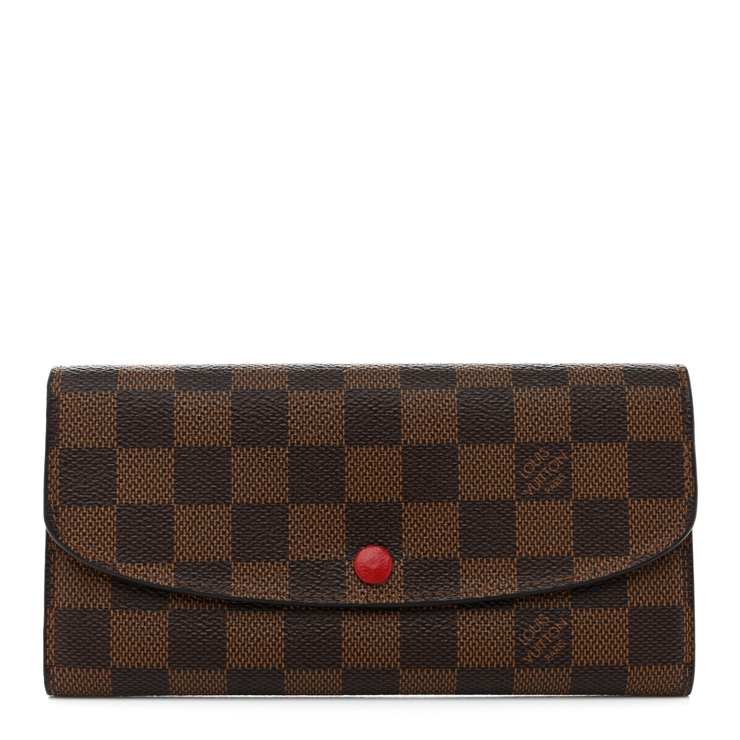 Louis Vuitton Damier Ebene Emilie Wallet Red 1 of 7