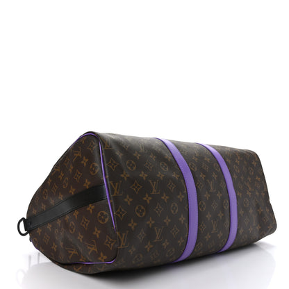 Louis Vuitton Monogram Macassar LV Colormania Keepall Bandouliere 50 Purple 4 of 10