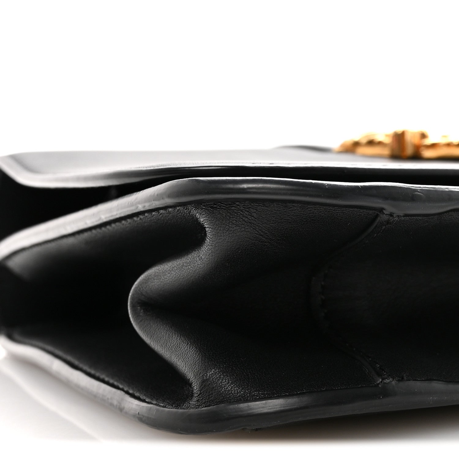 Versace Vitello Barocco Virtus Top Handle Shoulder Bag Black 8 of 9