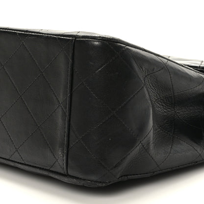 Chanel Lambskin Quilted XL Jumbo Single Flap Black 9 of 10