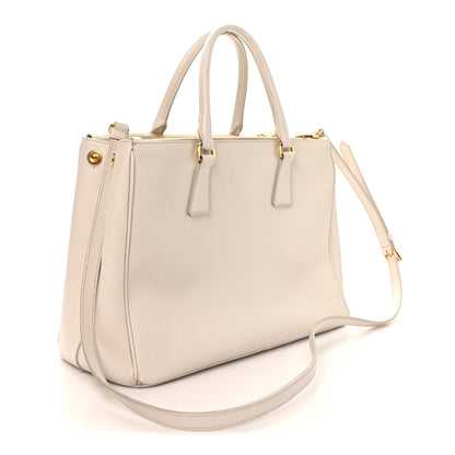 Prada Saffiano Lux Medium Galleria Double Zip Tote Talco 3 of 11