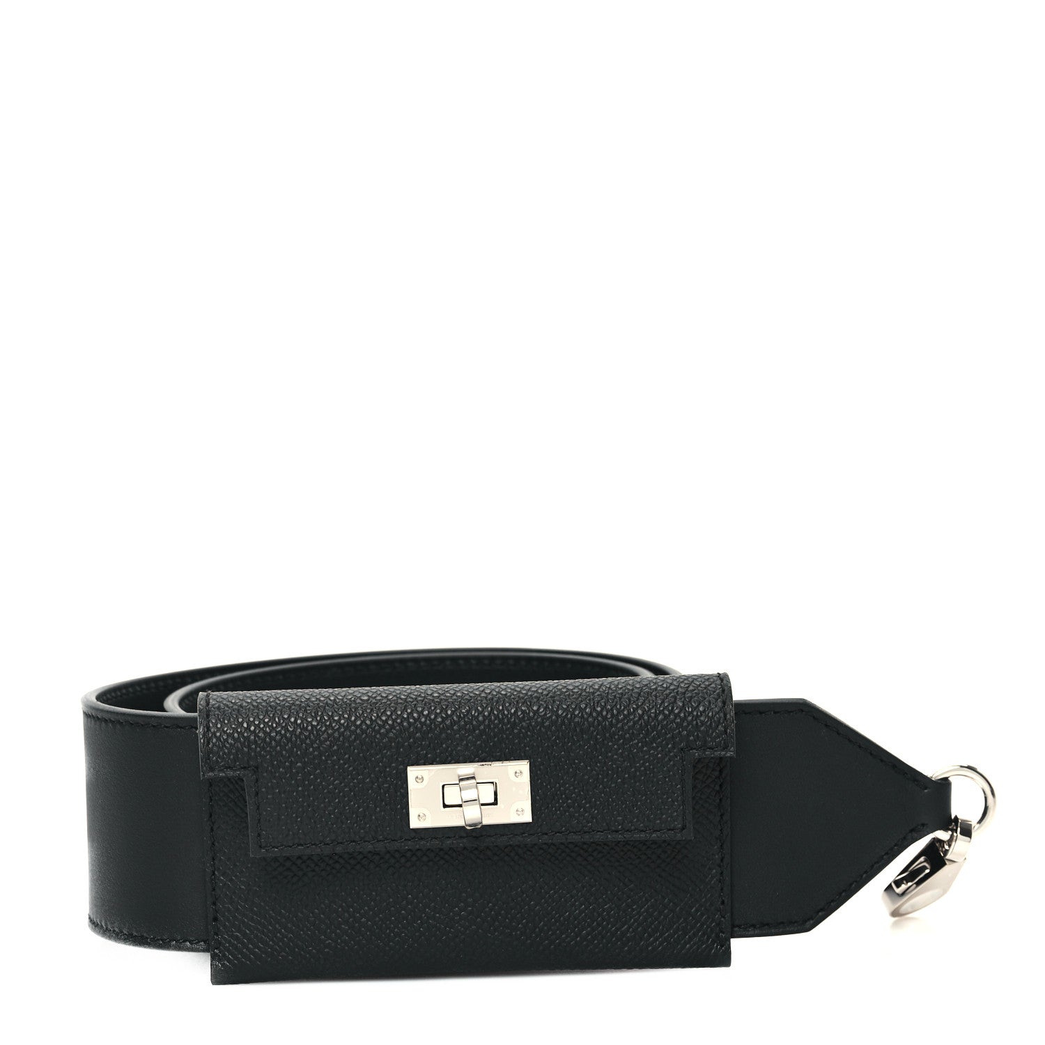 Hermes Swift Epsom Pocket Kelly Shoulder Strap Black 1 of 5