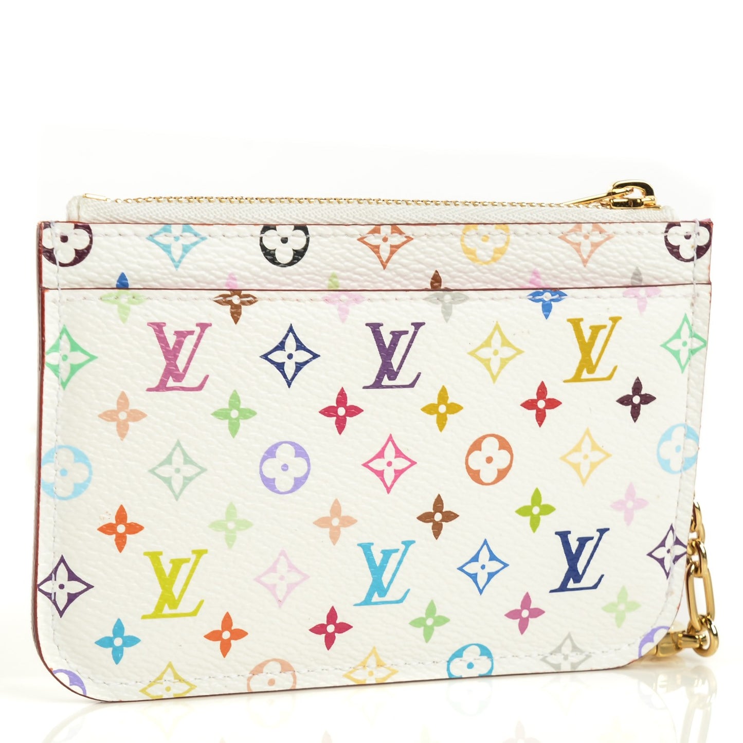 Monogram Multicolor Key Pouch White Litchi