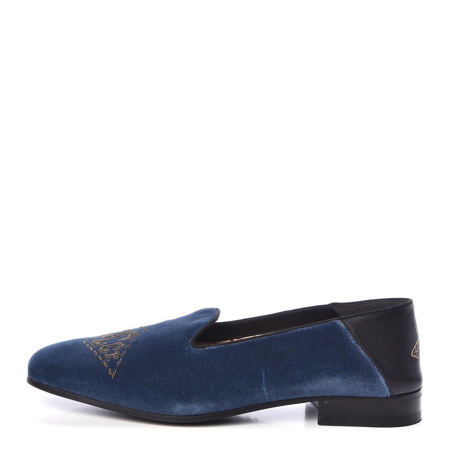 Gucci Velvet Mens Loafers 9 Blue 1 of 7
