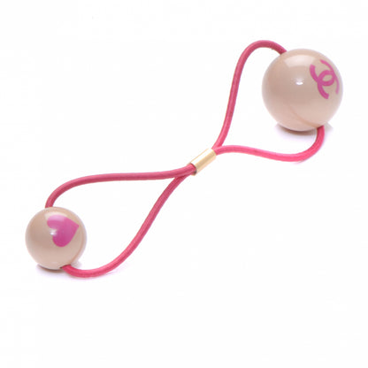 Chanel Resin CC Heart Hair Tie Fuchsia 2 of 2