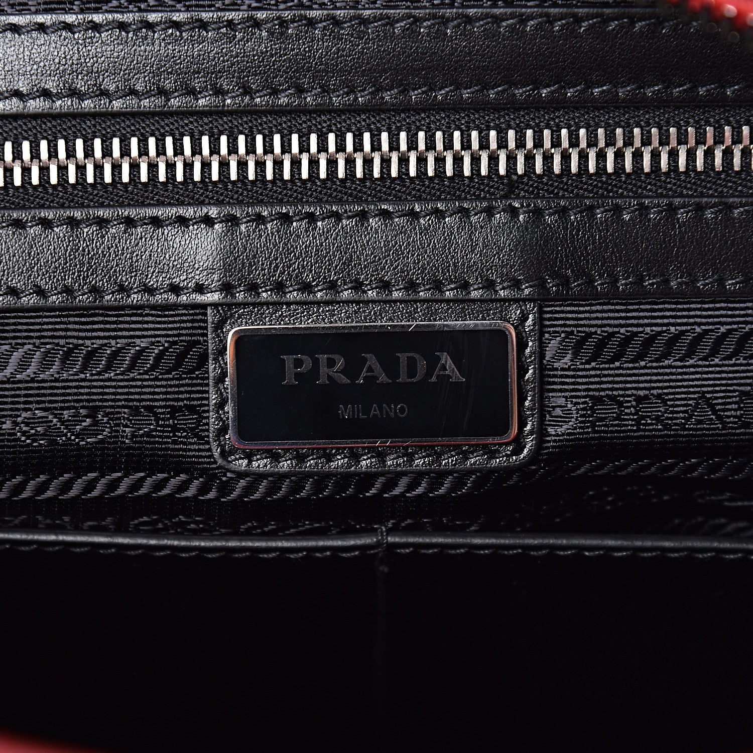 Prada X JAMES JEAN Vitello Robot Monkey Patch Flat Messenger Bag Fuoco 6 of 10
