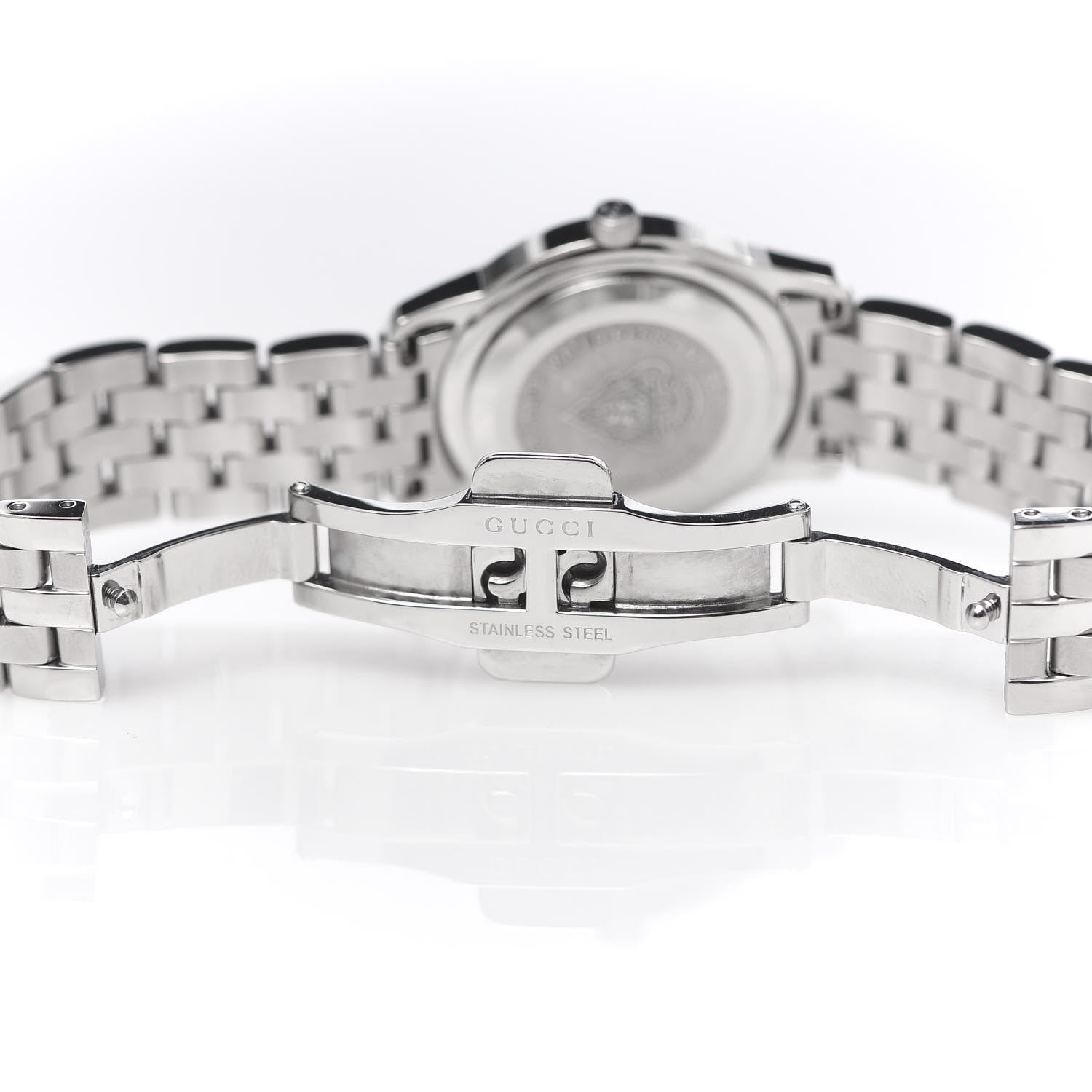 Gucci Stainless Steel Diamond Pink Mother of Pearl 27mm 5500L Quartz Watch 6 of 8