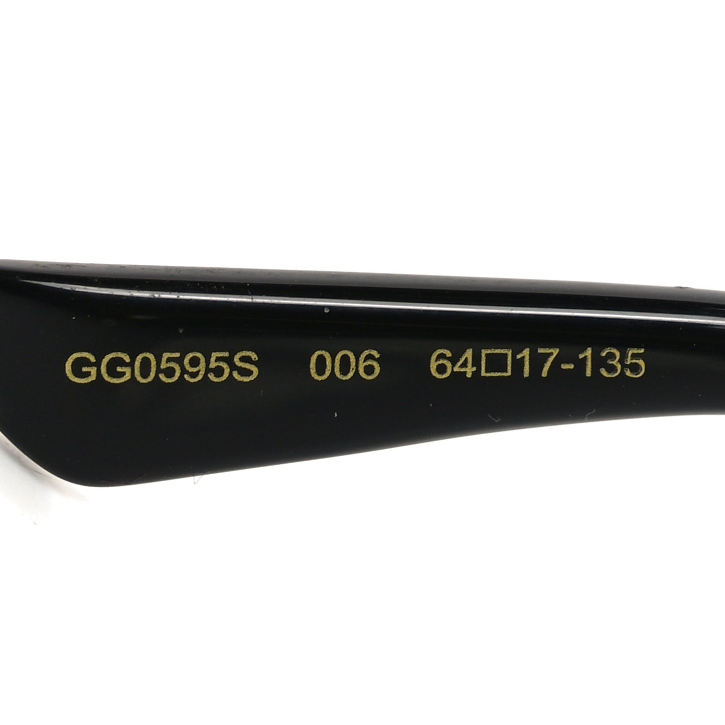 Metal Round Frame GG0595S Sunglasses Gold Black Red
