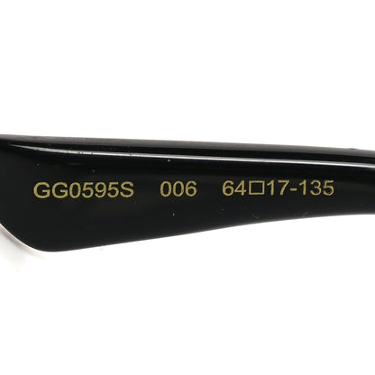 Gucci Metal Round Frame GG0595S Sunglasses Gold Black Red 7 of 8