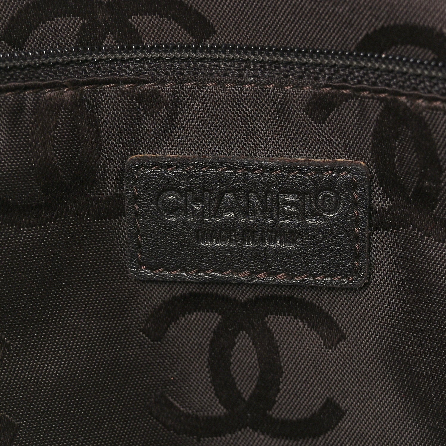 Chanel Calfskin Contrast Stitch Surpique Bowler Brown 6 of 9