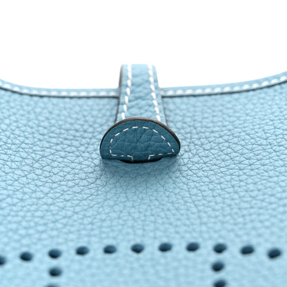 Hermes Taurillon Clemence Evelyne TPM New Blue Jean 7 of 11