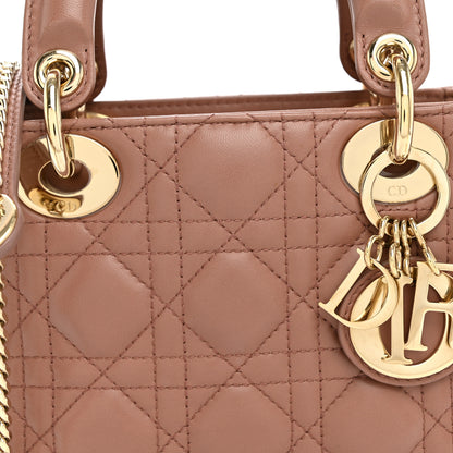 Christian Dior Lambskin Cannage Mini Lady Dior Fard 7 of 9