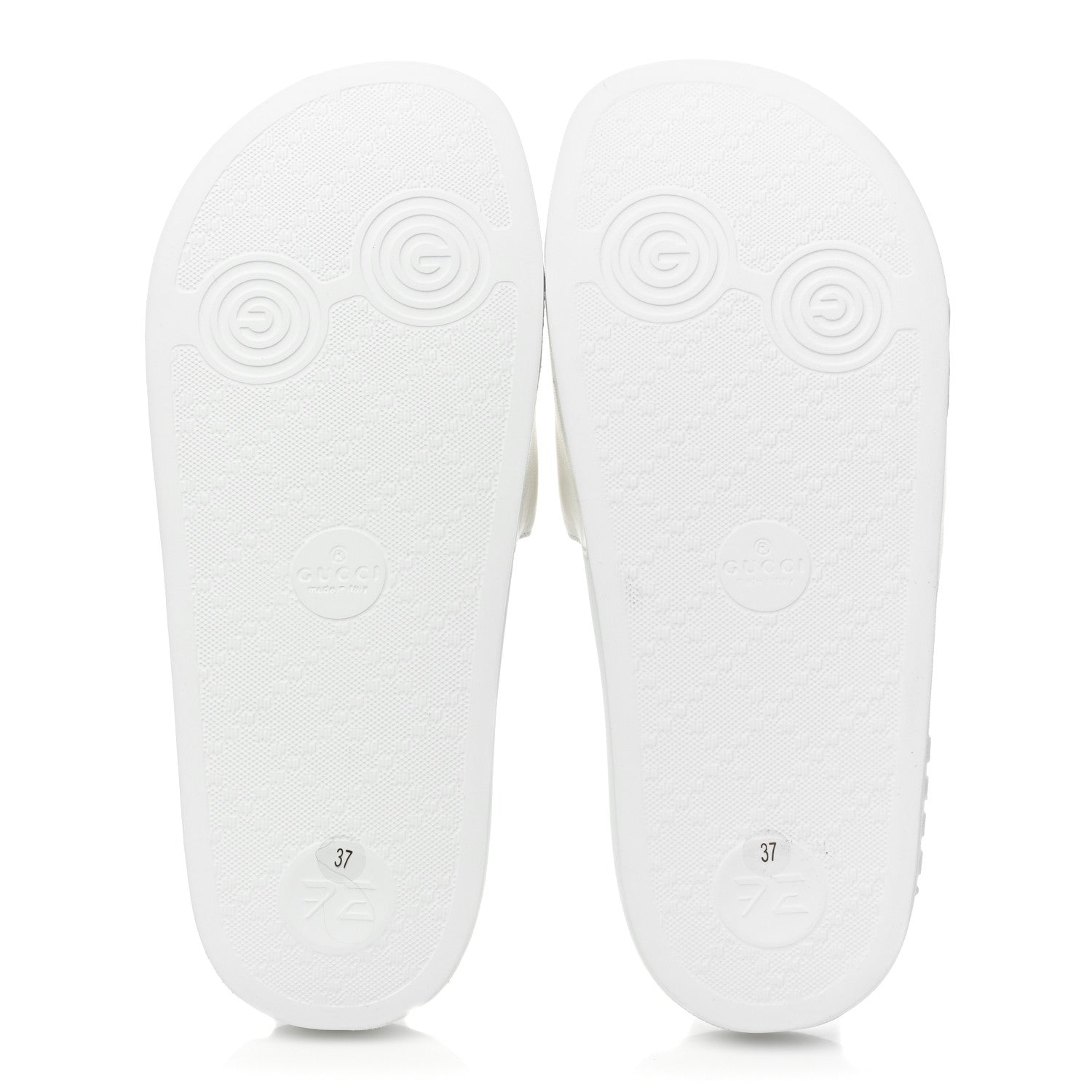 Gucci Nappa Miro Soft Calfskin Womens Interlocking G Slide Sandals 37 Great White Hibiscus Red 5 of 9