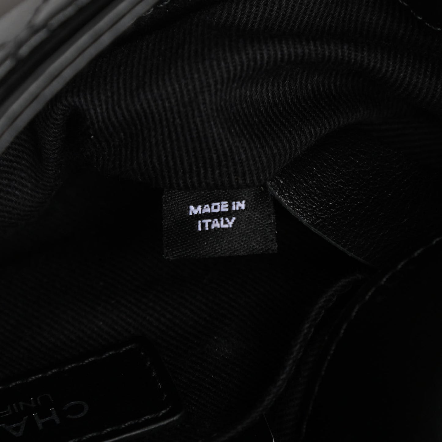 Calfskin Quilted CC Uniform Flap Belt Bag Black