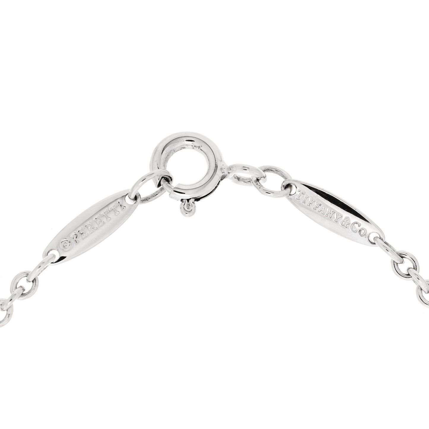 Sterling Silver Elsa Peretti Open Heart Charm Bracelet