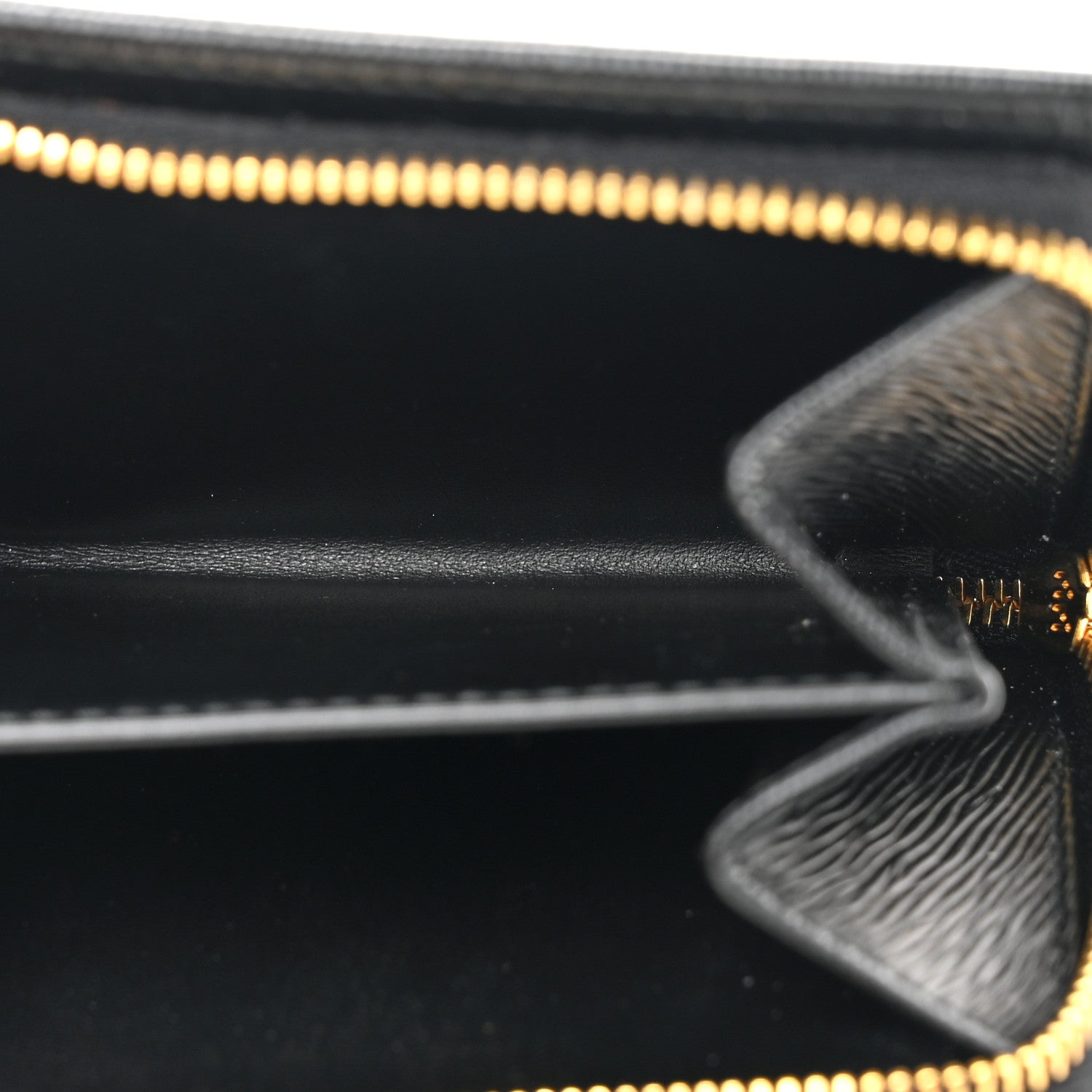 Prada Vitello Move Triangle Compact Wallet Black 7 of 8