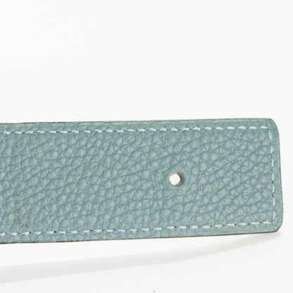 Hermes Box Togo 32mm H Belt 80 Black Ciel 6 of 11