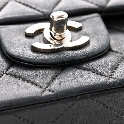 Chanel Lambskin Quilted Medium Double Flap Black 17 of 19