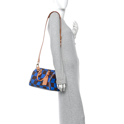 Louis Vuitton Damier Pop Speedy Bandouliere 25 Blue 2 of 9