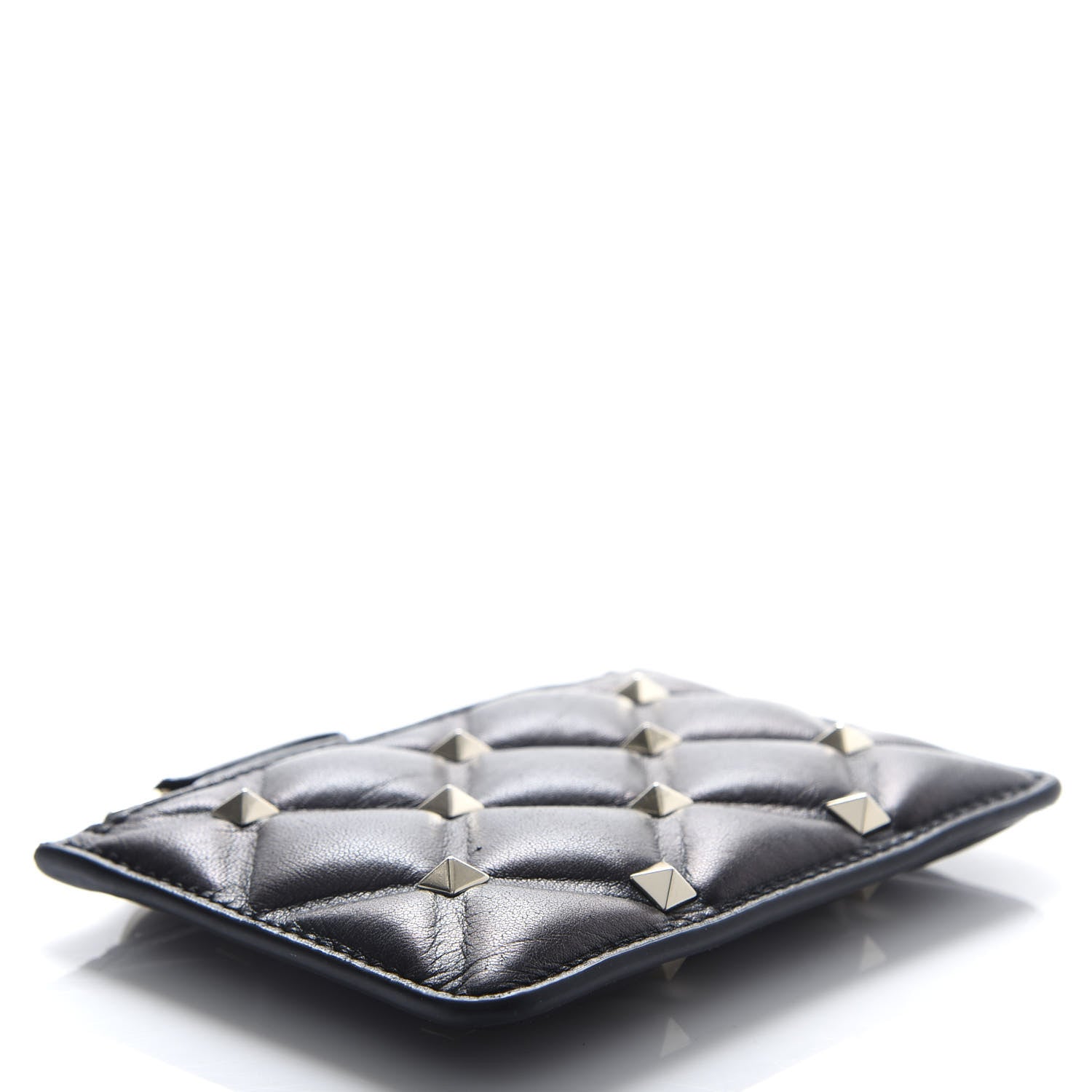 Valentino Garavani Nappa Candystud Coin Purse Black 4 of 6