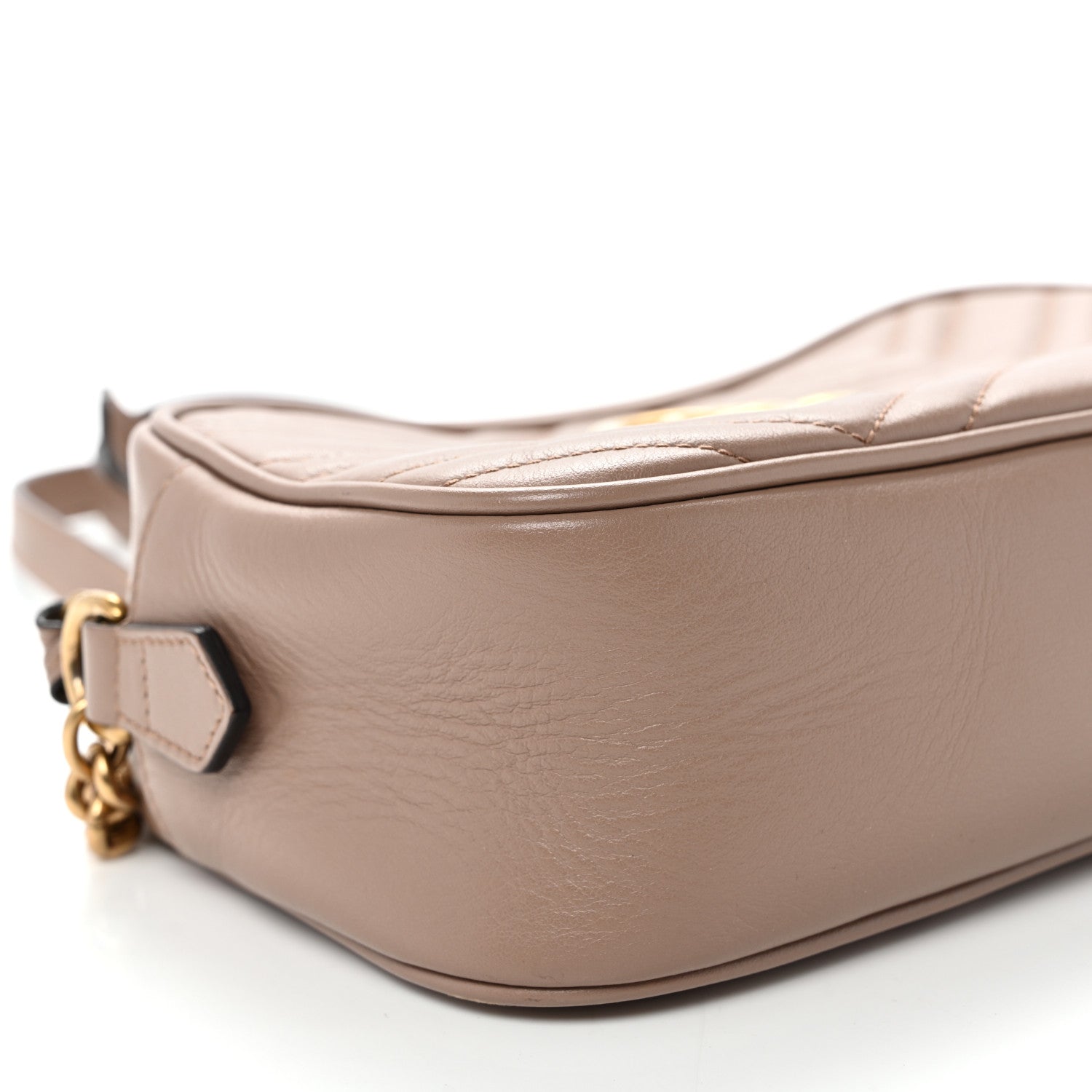 Gucci Calfskin Matelasse Small GG Marmont Chain Shoulder Bag Porcelain Rose 9 of 11