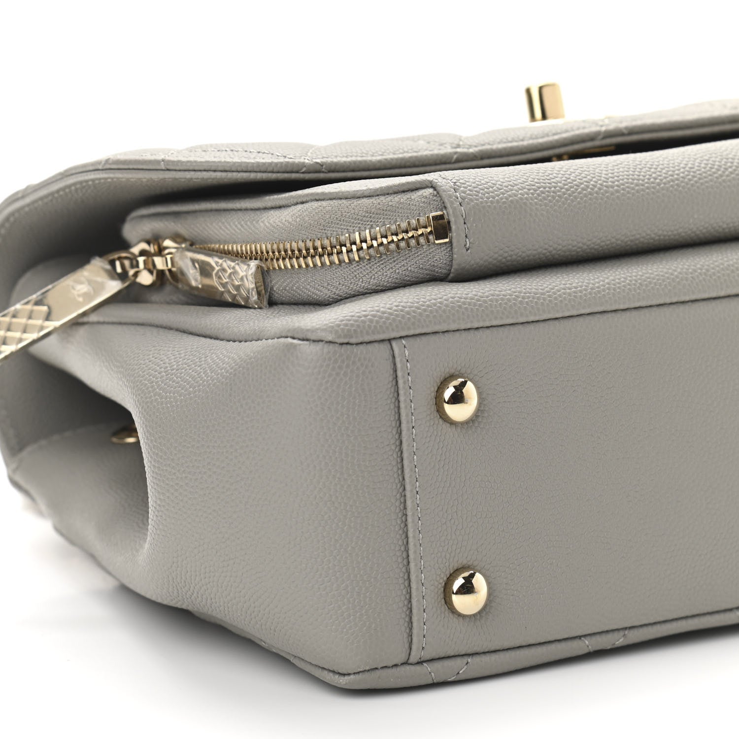Chanel Caviar Quilted Medium Business Affinity Flap Grey 9 of 10