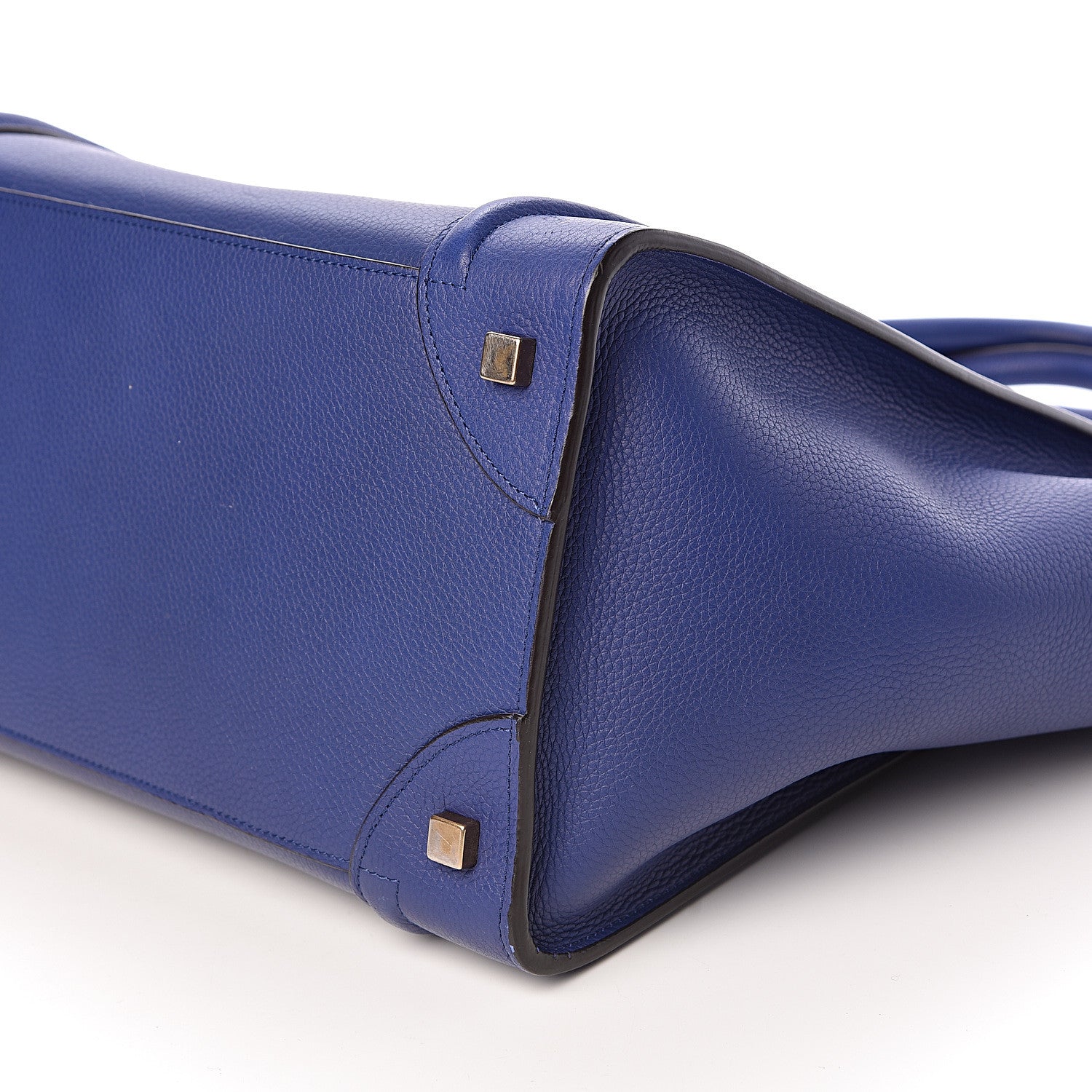 Celine Drummed Calfskin Mini Luggage Indigo 8 of 9