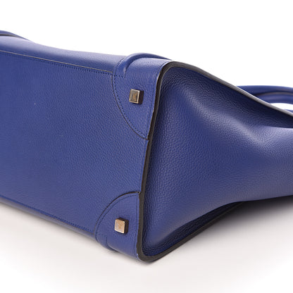 Celine Drummed Calfskin Mini Luggage Indigo 8 of 9