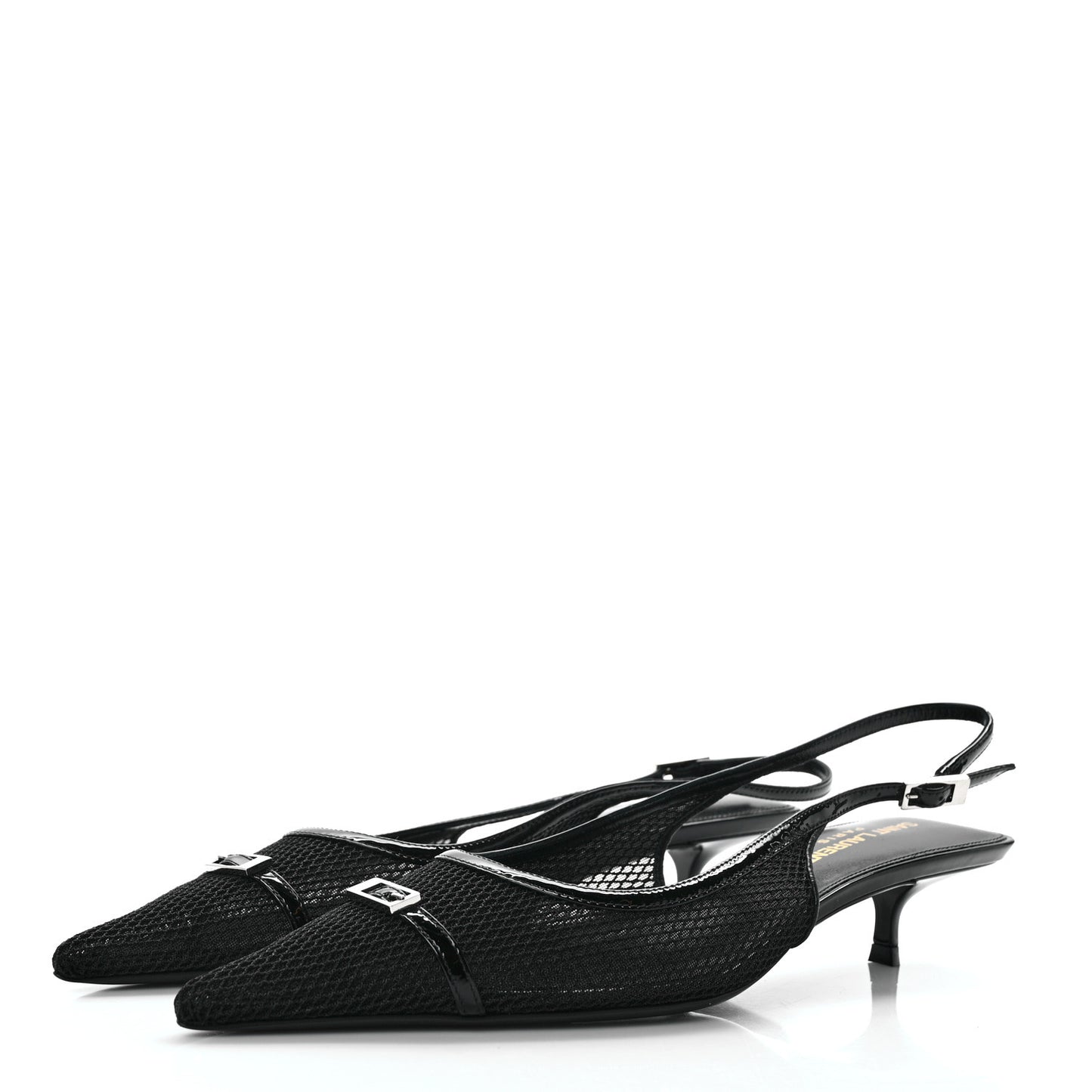 Mesh Oxalis Slingback Pumps 37 Black