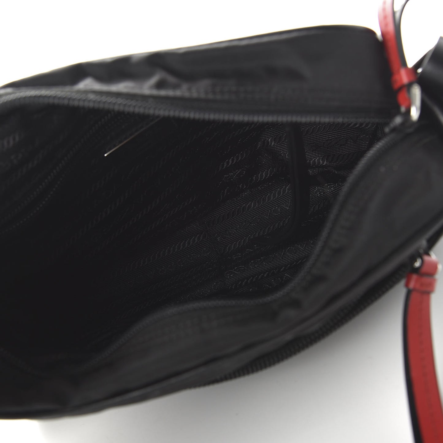 Tessuto Nylon Studded New Vela Shoulder Bag Black Fuoco