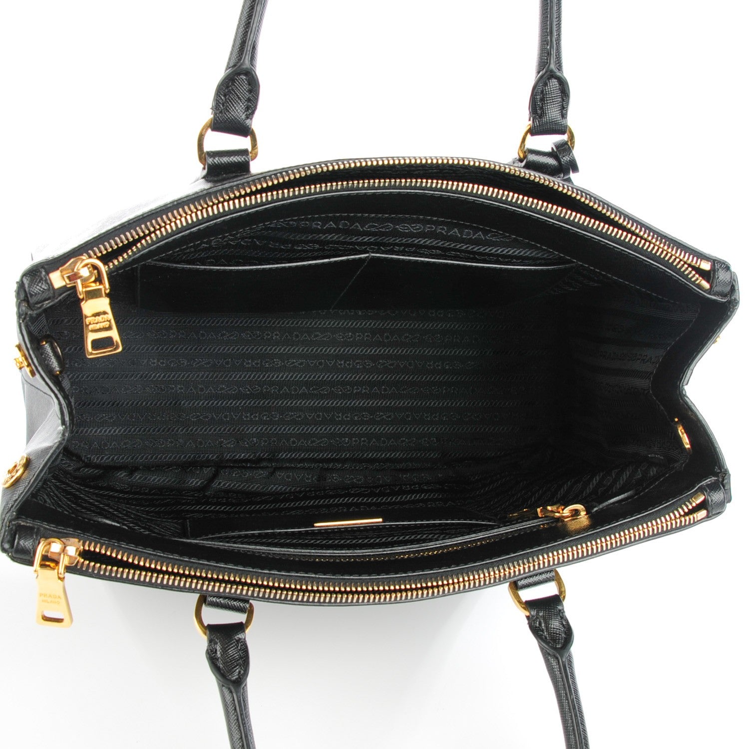Prada Saffiano Medium Galleria Double Zip Tote Black 6 of 9