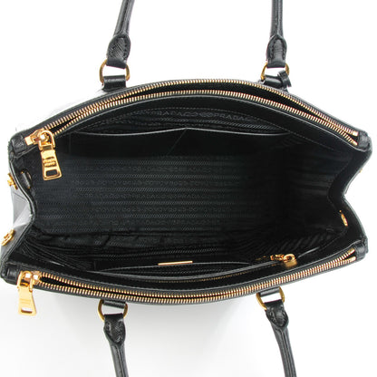 Prada Saffiano Medium Galleria Double Zip Tote Black 6 of 9