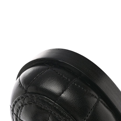 Chanel Lambskin Quilted CC Heart Loafers 38 Black 13 of 14