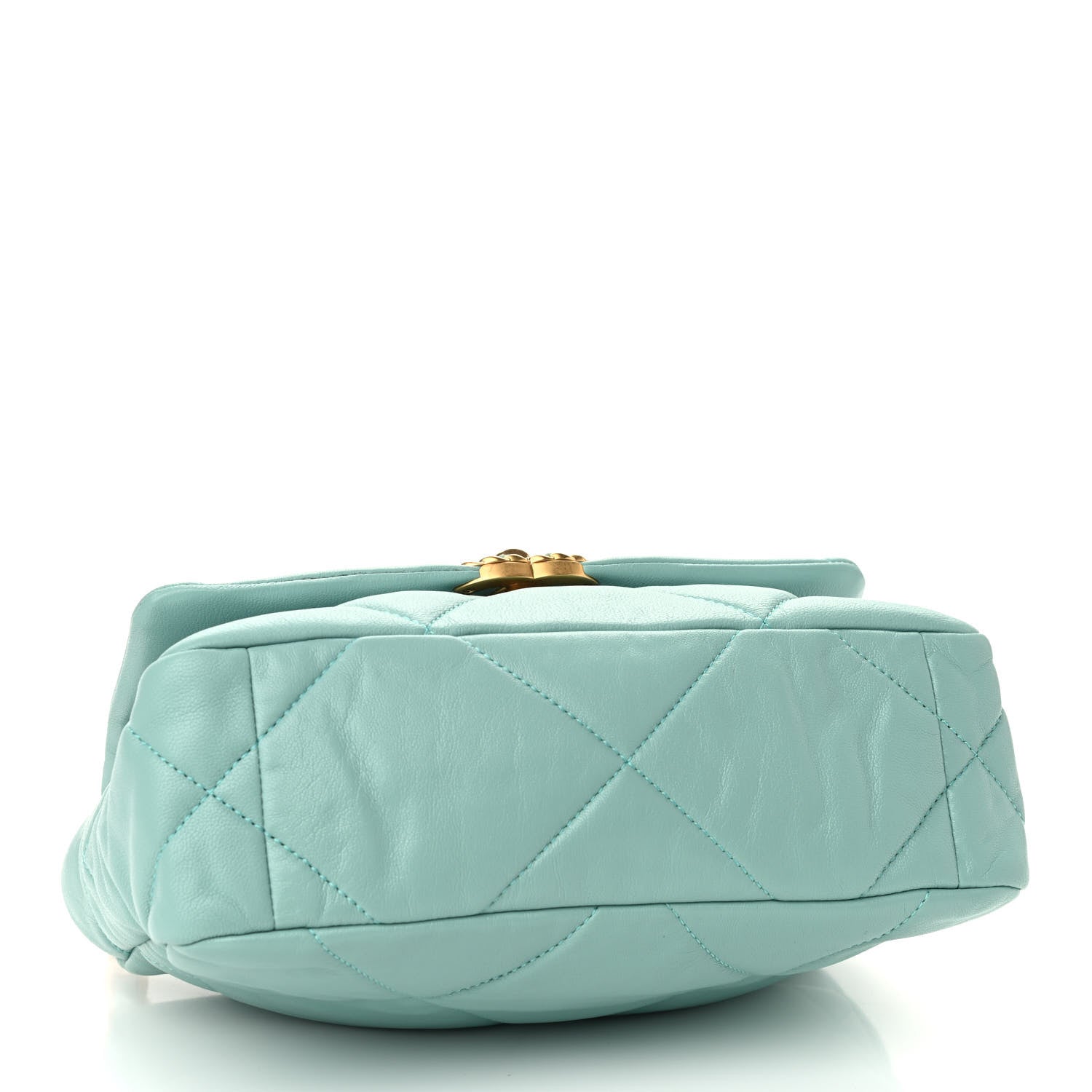 Chanel Goatskin Quilted Medium Chanel 19 Flap Light Blue 3 of 8