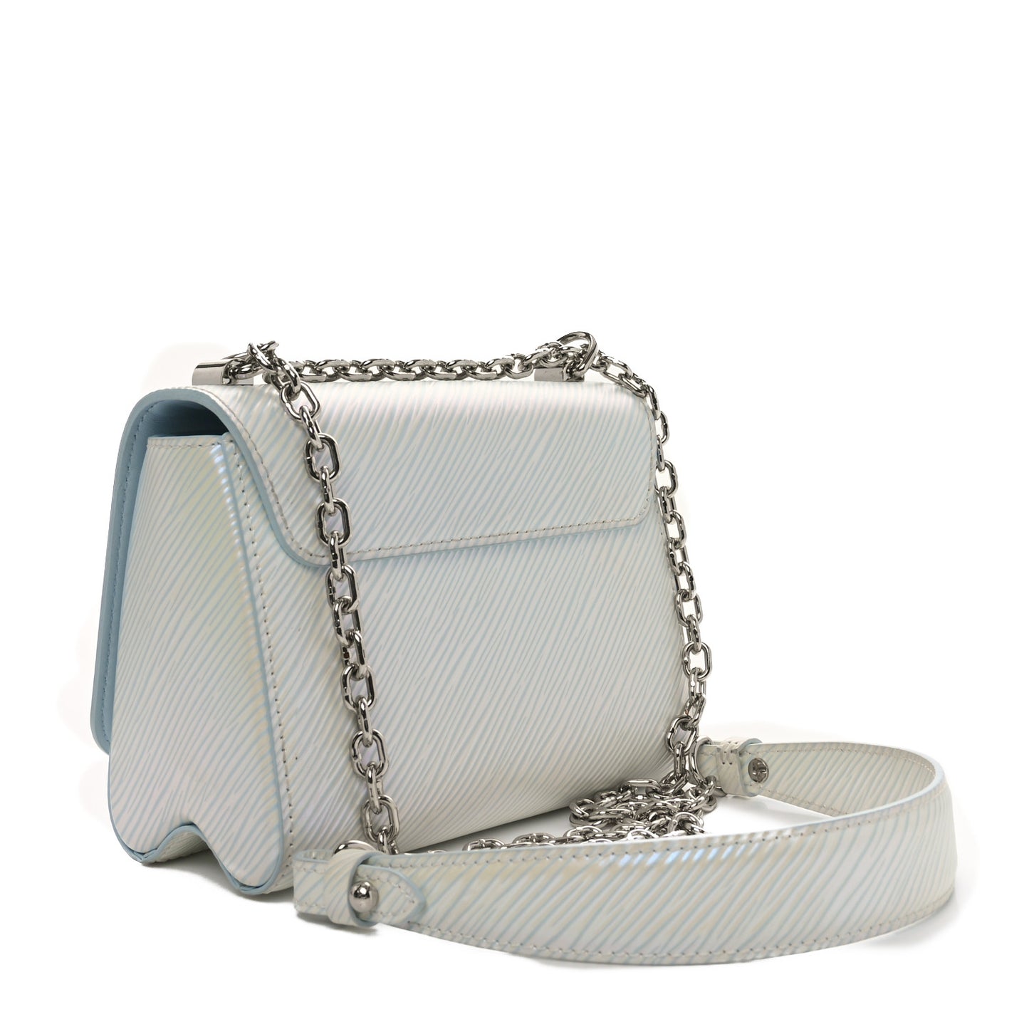 Epi Milky Way Twist Braided Chain Shoulder Bag Icy Blue