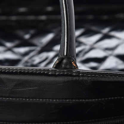 Chanel Calfskin Coated Canvas Quilted Tote Black 8 of 19