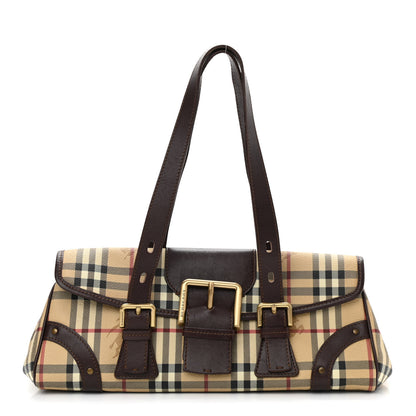 Burberry Haymarket Check Buckle Satchel 1 of 10