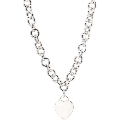 Tiffany Sterling Silver Heart Tag Toggle Necklace 1 of 6