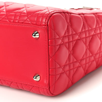 Christian Dior CHRISTIAN DIOR Lambskin Cannage Large Lady Dior Fuchsia 10 of 10