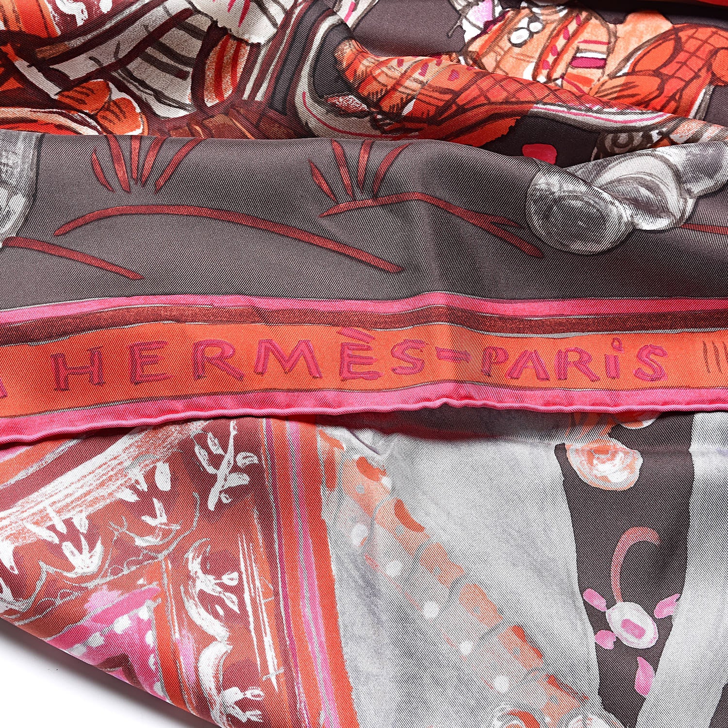 Hermes Silk Beloved India Scarf 90 6 of 6