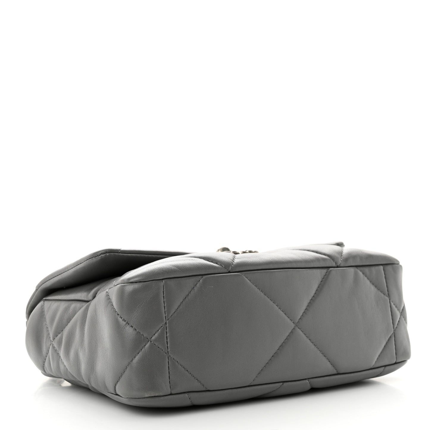 Lambskin Quilted Medium Chanel 19 Flap Dark Grey