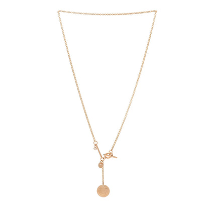 Hermes 18K Rose Gold Diamond PM Ex-Libris Pendant Necklace 3 of 5