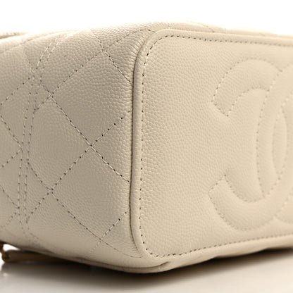 Chanel Caviar Quilted Trendy Handle Mini Vanity Ecru 10 of 12