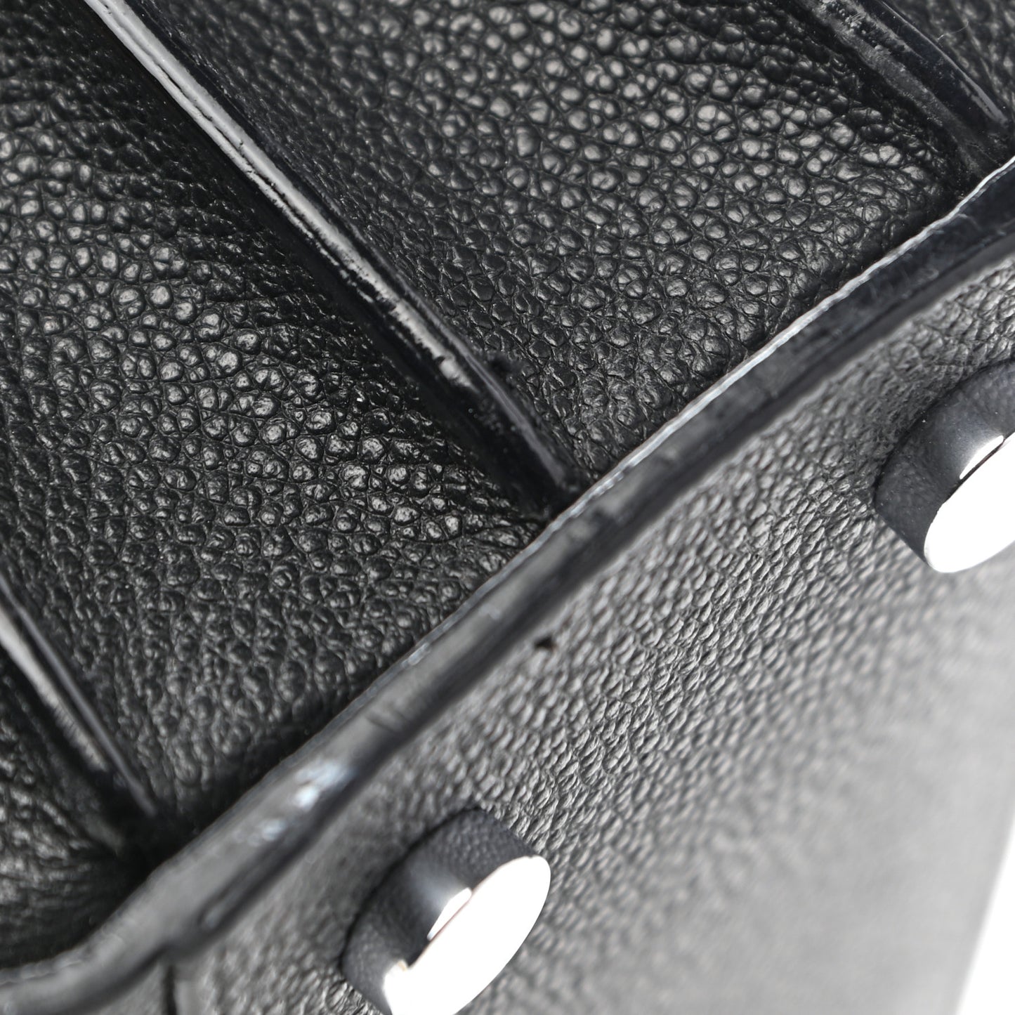 Grained Calfskin Nano Sac De Jour Black