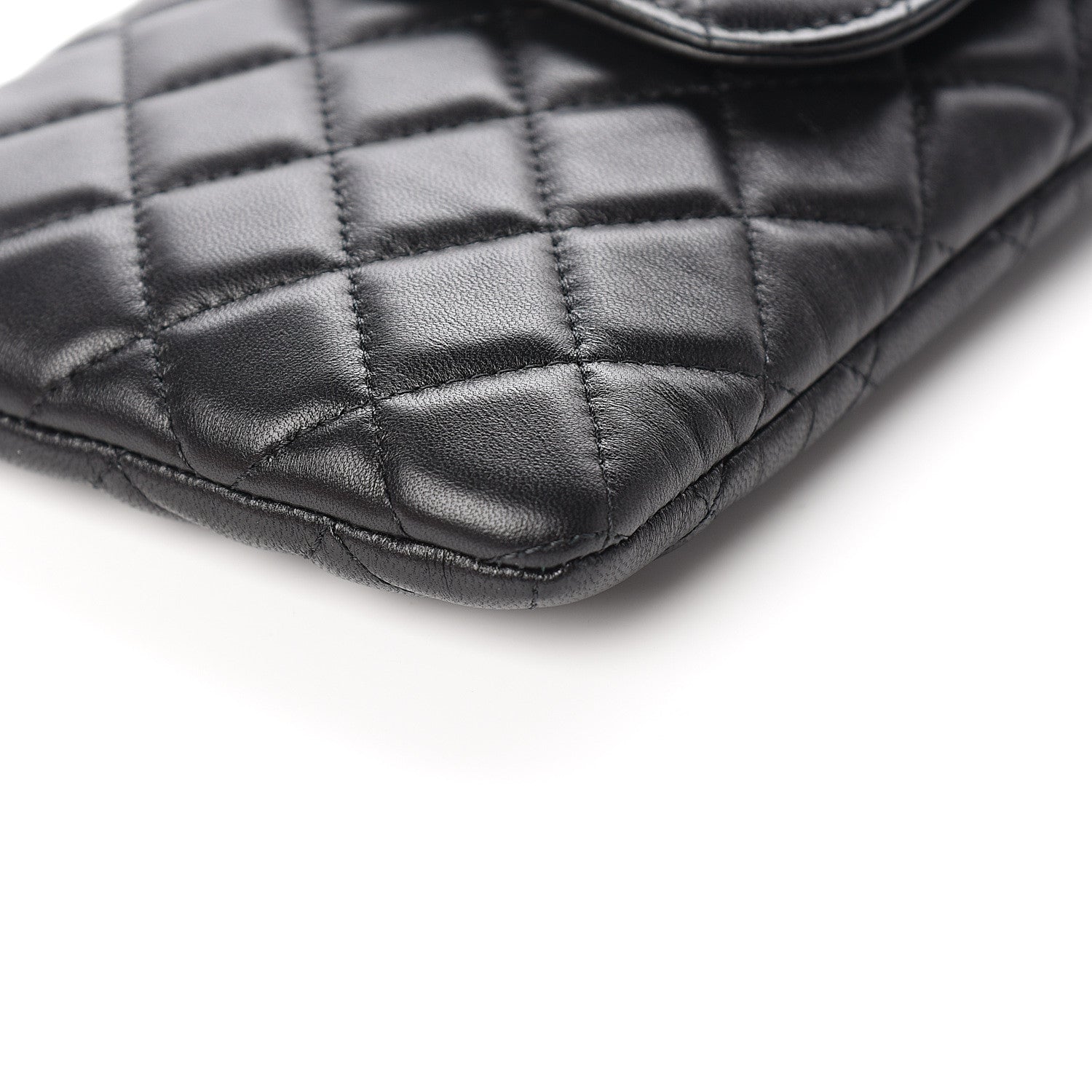 Chanel Lambskin Quilted CC Phone Holder Black 8 of 10