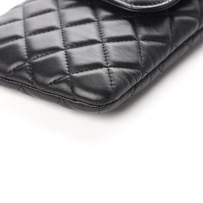 Chanel Lambskin Quilted CC Phone Holder Black 8 of 10