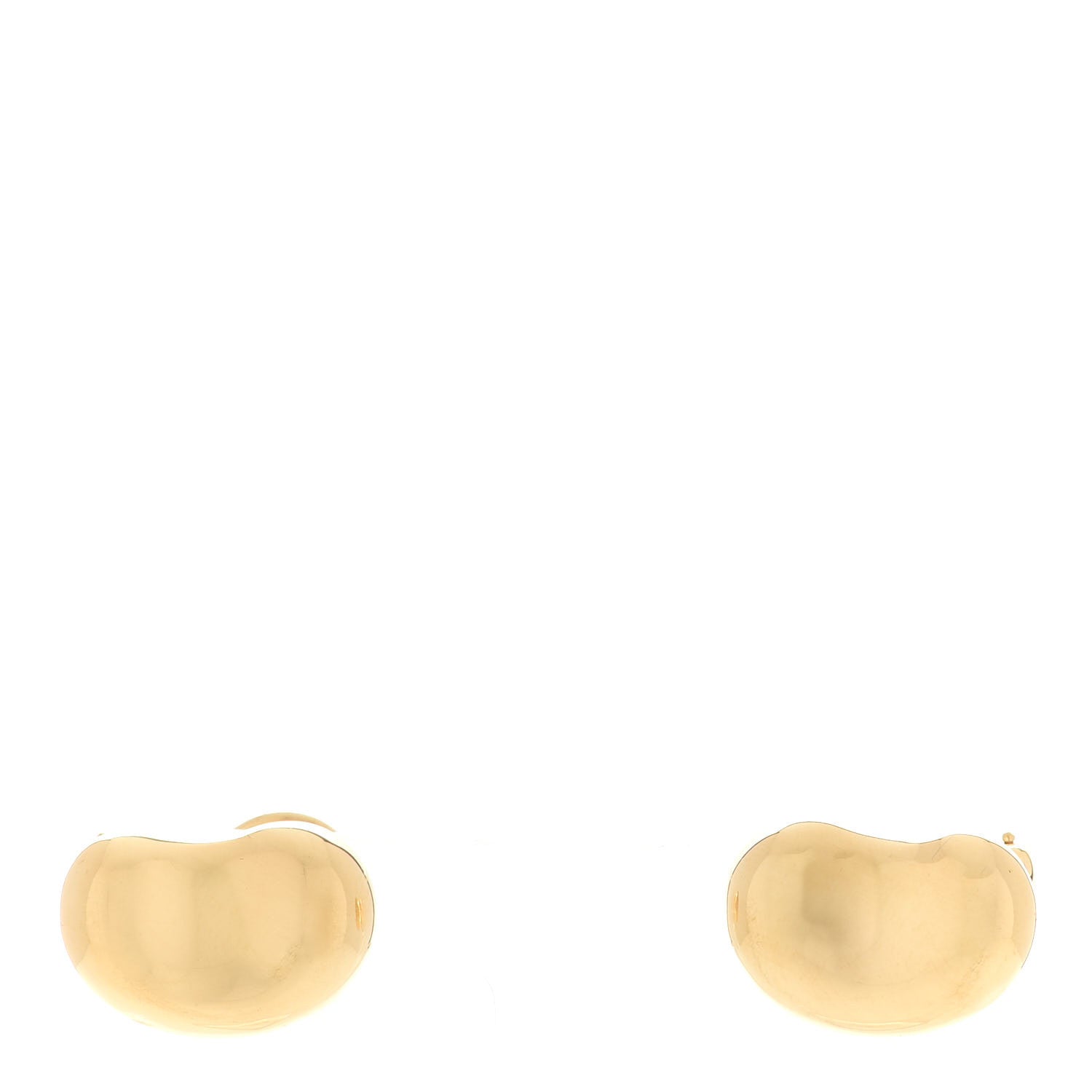 Tiffany 18K Yellow Gold 20mm Elsa Peretti Bean Design Clip-On Earrings 1 of 5