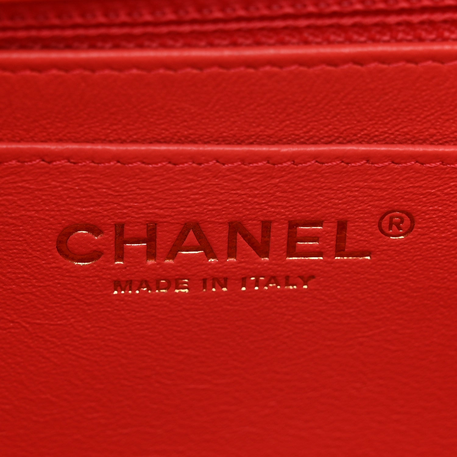 Chanel Lambskin Chevron Quilted Mini Square Flap Coral 6 of 10